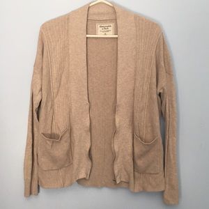 a&f oatmeal cardigan